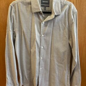 Bonobos Men's Checkered Shirt - Black and White